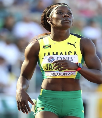Video of Shericka Jackson breaking the women’s 200m World  Championships record