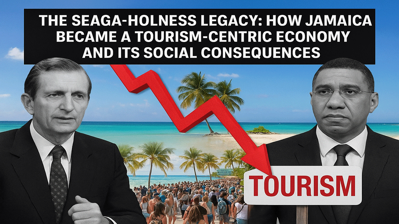Edward Seaga's tourism-centric economic model, perpetuated by Andrew Holness,