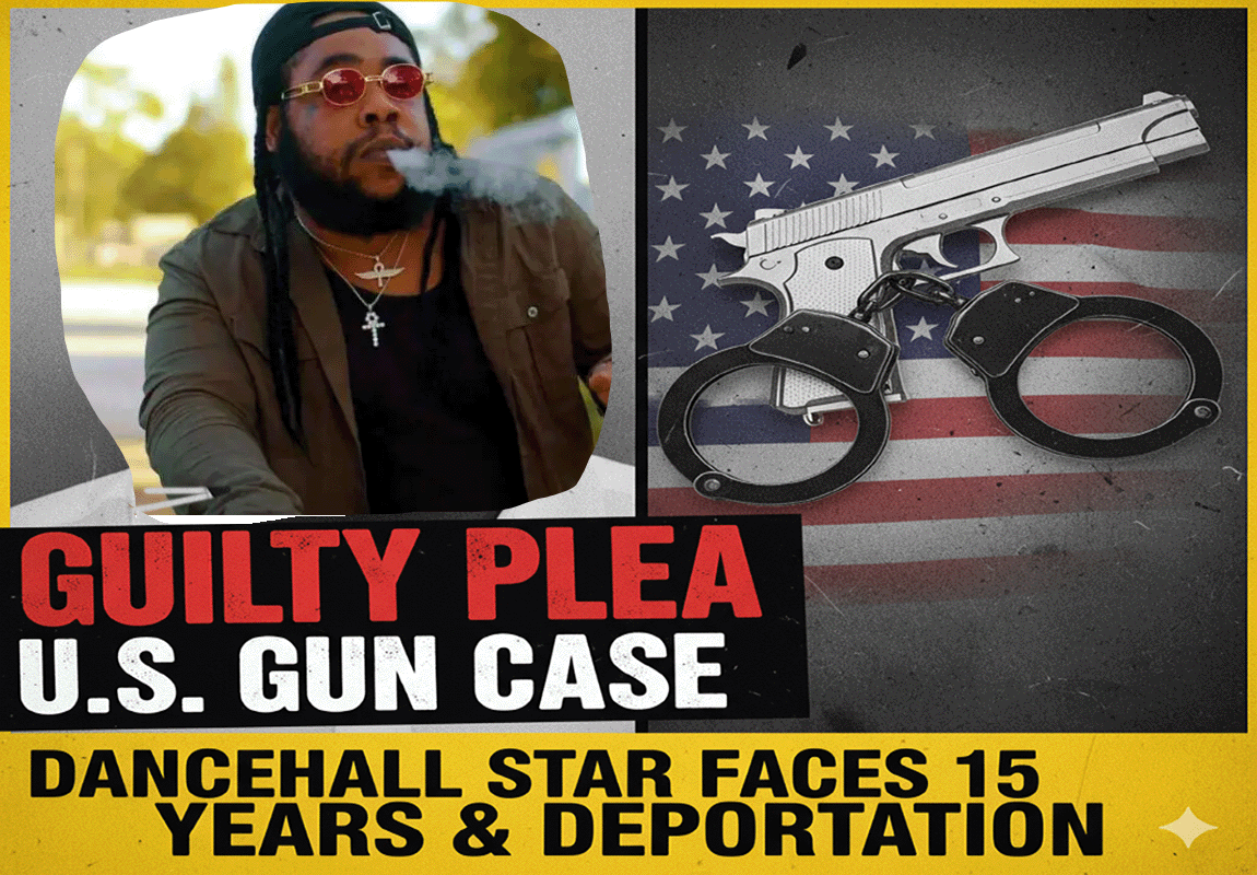 Dancehall artist Squash, born Andrae Maurice Whittaker, has pleaded guilty in a U.S. court to charges of illegal firearm