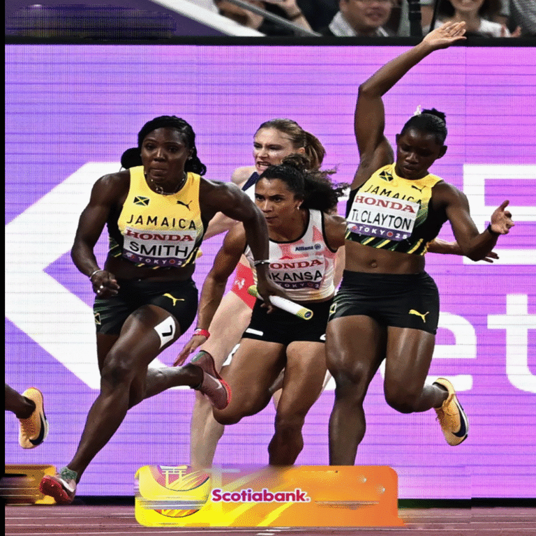 women 4x100m win heats move on to final