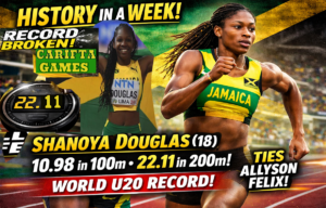 Shanoya Douglas. 18 years old. CARIFTA champion. World leader