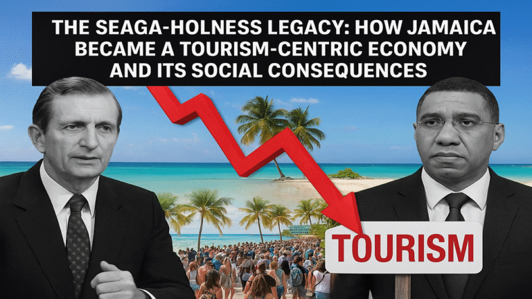 Edward Seaga's tourism-centric economic model, perpetuated by Andrew Holness,