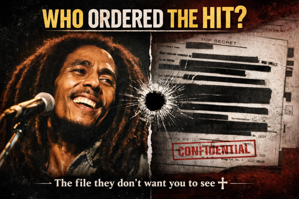 Bob Marley smiling on stage at the smile Jamaica concert