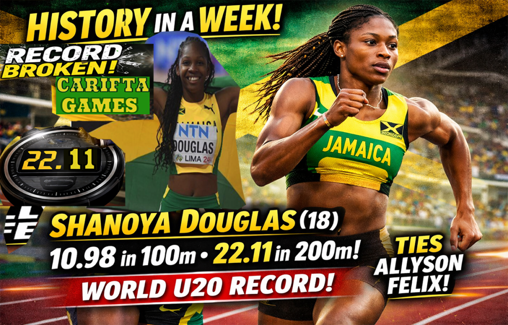 Shanoya Douglas. 18 years old. CARIFTA champion. World leader