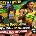Shanoya Douglas. 18 years old. CARIFTA champion. World leader