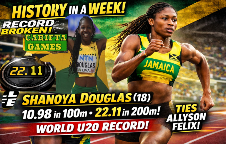 Shanoya Douglas. 18 years old. CARIFTA champion. World leader