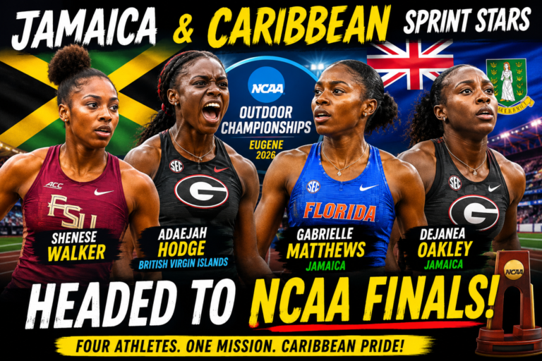 Jamaica and caribbean sprints stars headed to NCAA championships 2026