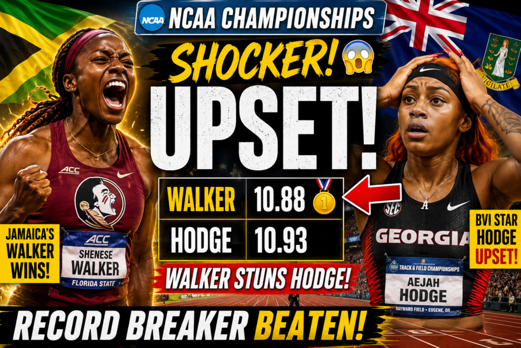 Jamaica’s Shenese Walker Stuns NCAA 100m Favorite Adaejah Hodge as Caribbean Women Dominate