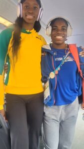 University of Georgia teammates Adaejah Hodge of the British Virgin Islands and Jamaica's Dejanea Oakley ahead of the Commonwealth Games after their record-breaking NCAA season.