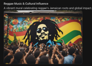 Jamaica music and culture influence, a vibrant mural celebrating reggae jamaican roots and global impact
