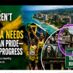 Editorial image representing Jamaican patriotism, culture, athletics, infrastructure and the need for greater national developm