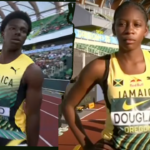 Jamaican-themed athletic cat representing Jamaica's 200m finalists at the World U20 Championships