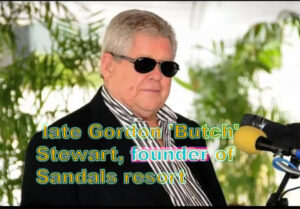 Gordon “Butch” Stewart, founder of Jamaica-born Sandals Resorts, speaking at an event