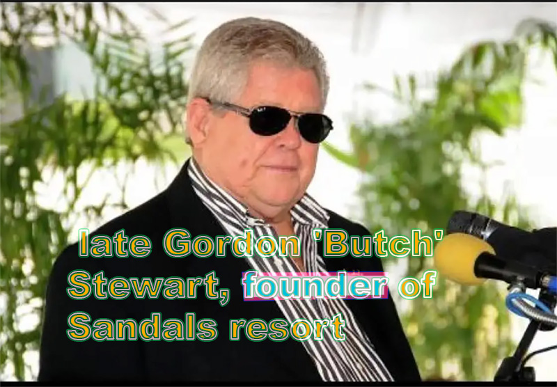 Gordon “Butch” Stewart, founder of Jamaica-born Sandals Resorts, speaking at an event